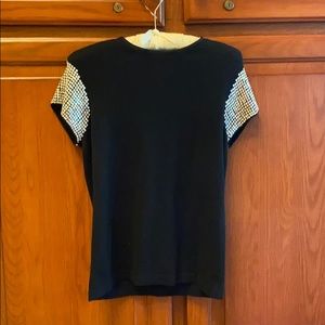 Bejeweled black sweater